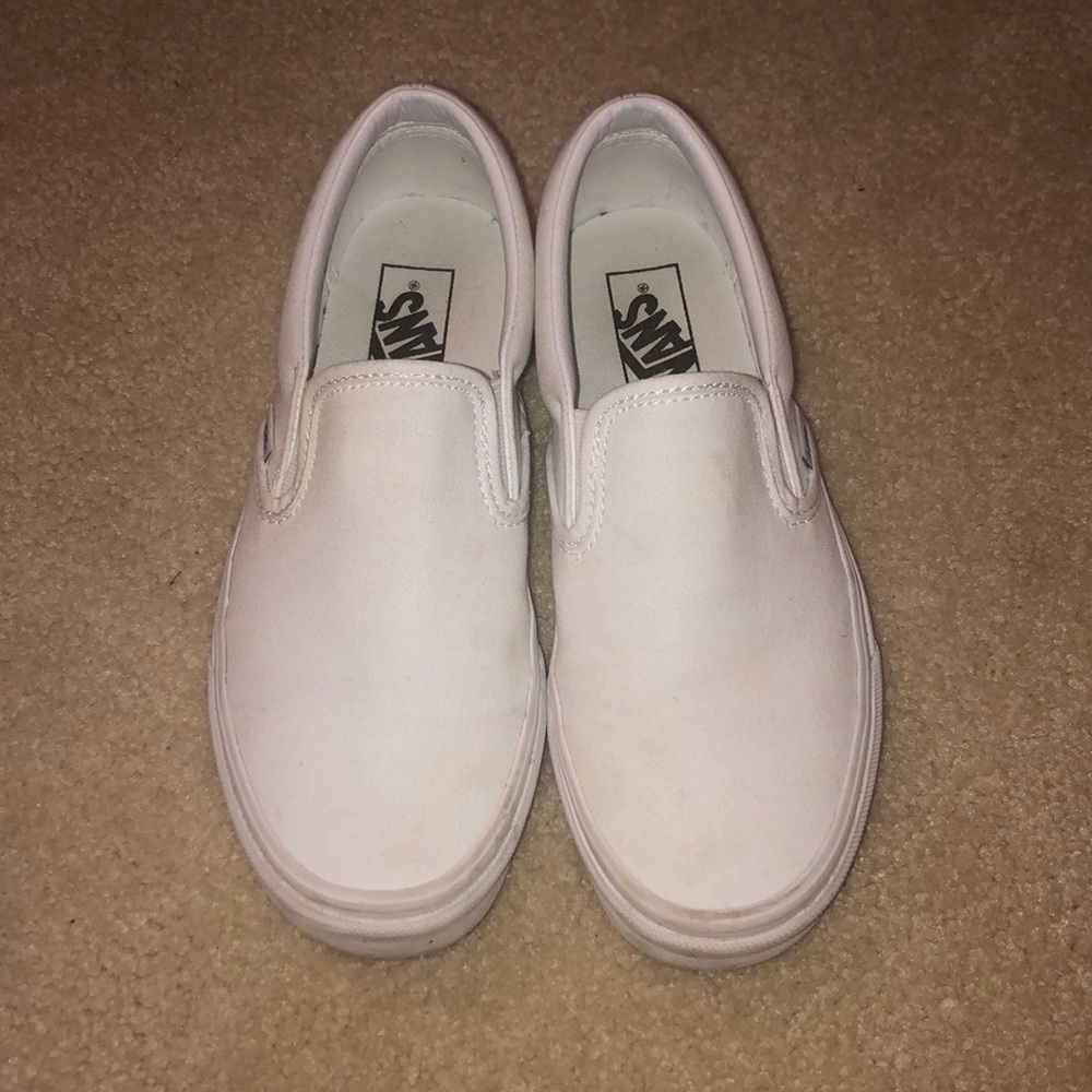 White Slip on Vans